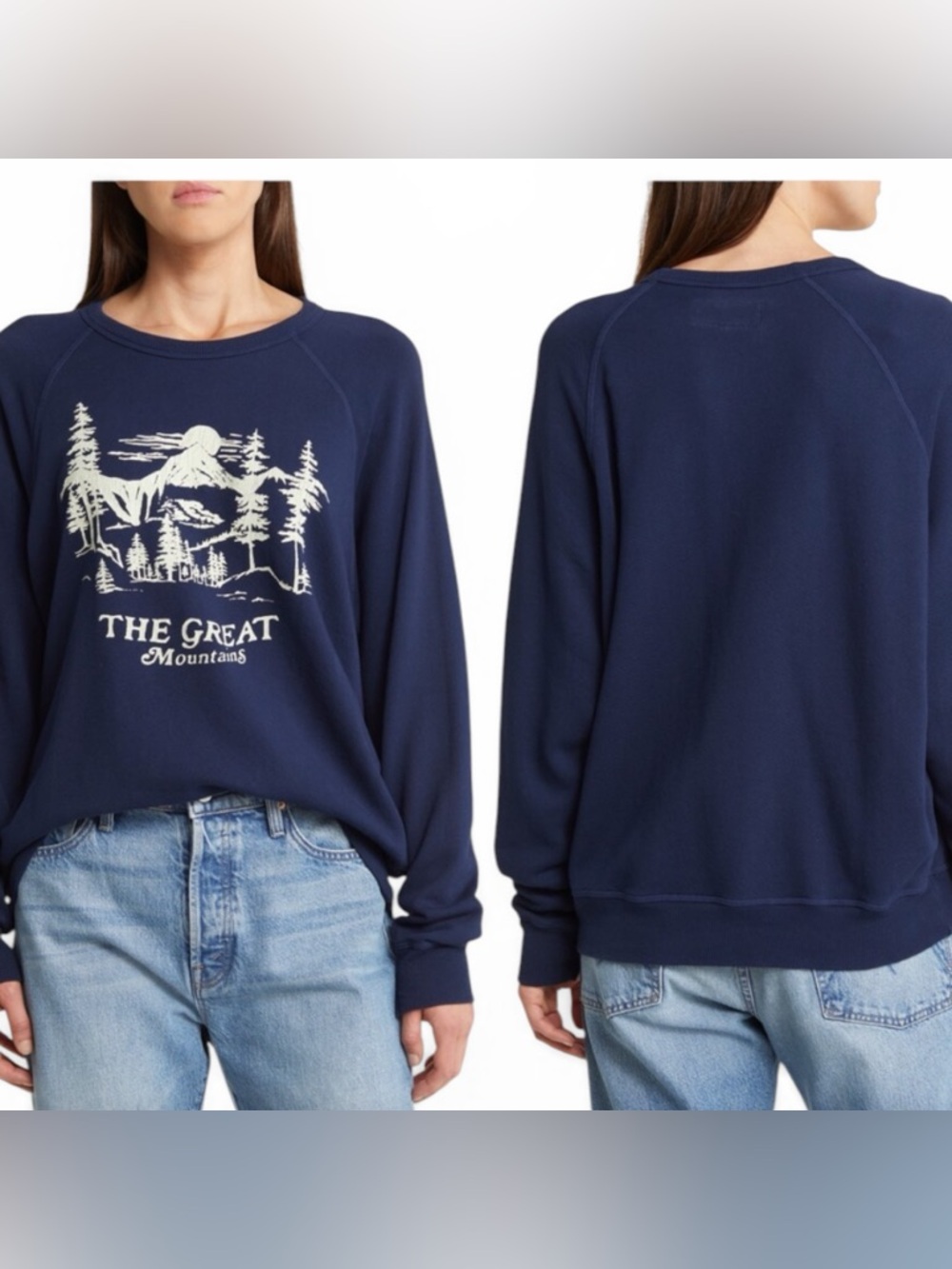 THE GREAT. The College Snowdrift Cotton
Graphic Sweatshirt (1/S) - Picture 8 of 8